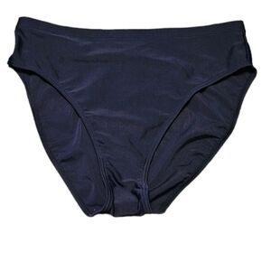 Christina High Waist Women's Higt Cut Bikini Bottoms Navy Blue Size 10